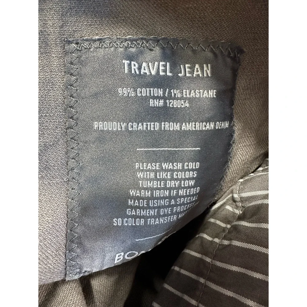Bonobos Travel Jeans Mens 34x34 Gray Slim Straight Leg Stretch Read
